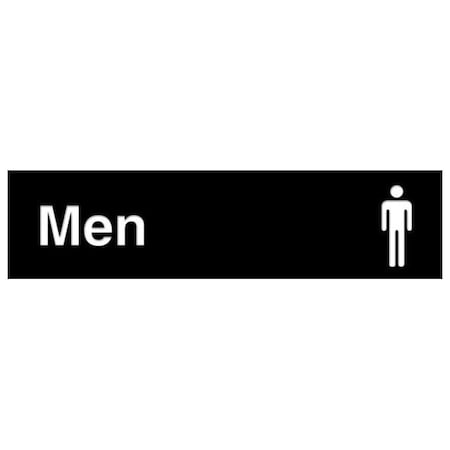 Accuform 12 in W x 3 in H, Engraved Plastic PSG606BK